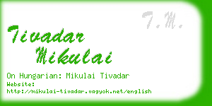 tivadar mikulai business card